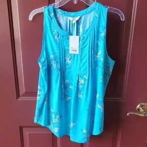 Croft & Barrow Blue Blouse Elegant Top